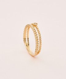 LAZY SUSAN（レイジースーザン）の「リング2連 ダイヤ1ピース