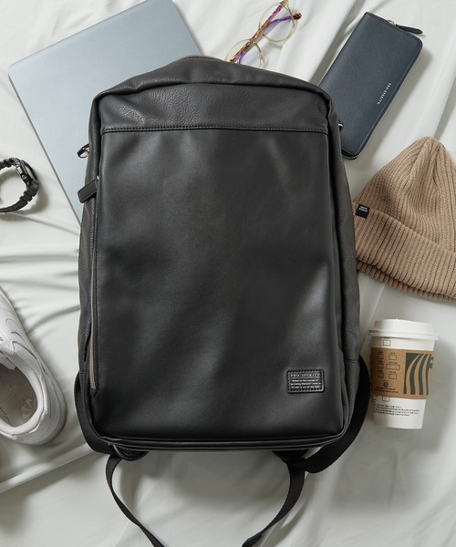 PRO-SPERITY（プロスペリティ）の「【PRO-SPERITY/プロスペリティ】別注PUレザーバッグパック（バックパック/リュック・メンズ・ブラック/ネイビー/グレー・FREE）」の18枚目の写真