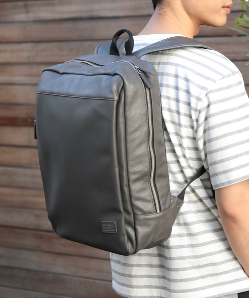 PRO-SPERITY（プロスペリティ）の「【PRO-SPERITY/プロスペリティ】別注PUレザーバッグパック（バックパック/リュック・メンズ・ブラック/ネイビー/グレー・FREE）」の22枚目の写真