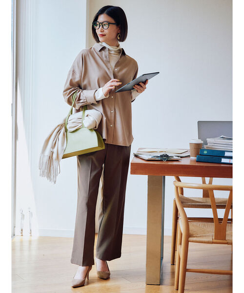 B:MING by BEAMS（ビーミングバイビームス）の「B:MING by BEAMS / スタフリ ワイド パンツ 22AW（その他パンツ・レディース・ピンク/サックスブルー/ブラック/ライトベージュ/グリーン/イエロー/レッド系その他5/パープル/ブルー/ケリー/ブラウン・SMALL/MEDIUM/LARGE/XS/O）」の17枚目の写真