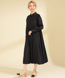 Ray BEAMS | Ray BEAMS / プリーツ キリカエ シャツ ワンピース(ワンピース)