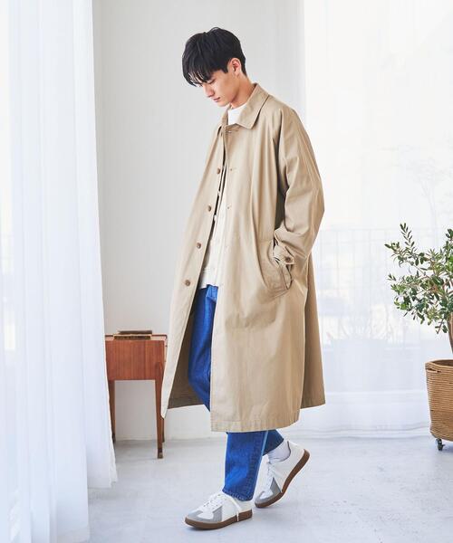 coen（コーエン）の「ギャバステンカラーコート（ステンカラーコート・メンズ・ブラック/ベージュ/ナチュラル・SMALL/MEDIUM/LARGE/X-LARGE）」の8枚目の写真
