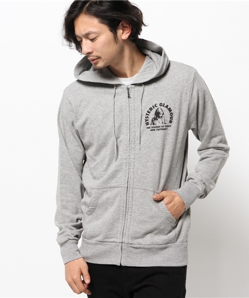 HYSTERIC GLAMOUR（ヒステリックグラマー）の「THE SOUNDS OF TODAY pt PK（パーカー・メンズ・ネイビー/トップグレー/ブラック・LARGE/SMALL/MEDIUM）」の3枚目の写真