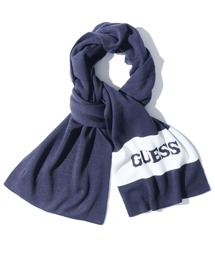 Guess | GUESS/ゲス KNIT SCARF BORDER マフラー ロゴ刺繍 バイカラー(マフラー)