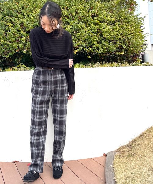 DRESKIP（ドレスキップ）の「◆洗えるリブ切り替えカラーニット（ニット/セーター・レディース・ブラック/グリーン/ダークブラウン/ナチュラル/ピンク系・00）」の15枚目の写真