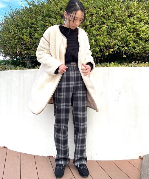 DRESKIP（ドレスキップ）の「◆洗えるリブ切り替えカラーニット（ニット/セーター・レディース・ブラック/グリーン/ダークブラウン/ナチュラル/ピンク系・00）」の9枚目の写真