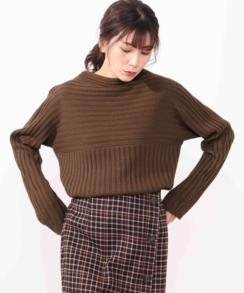 DRESKIP（ドレスキップ）の「◆洗えるリブ切り替えカラーニット（ニット/セーター・レディース・ブラック/グリーン/ダークブラウン/ナチュラル/ピンク系・00）」の20枚目の写真