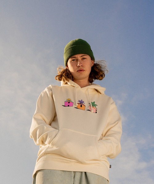 HUF WATER YOUR GARDEN Green-Buddyロゴフーディ HUF(ハフ)の「PURPLE BUDDY WATER YOUR GARDEN P/O HOODIE