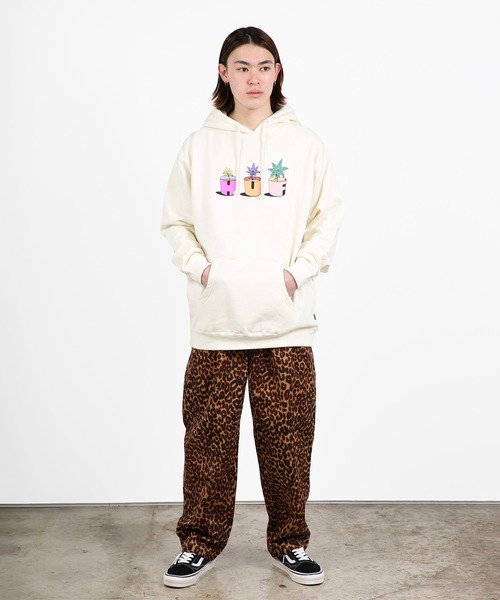 HUF（ハフ）の「PURPLE BUDDY WATER YOUR GARDEN P/O HOODIE / HUF フード パーカー /【PURPLE BUDDY PACK】（パーカー・メンズ・ナチュラル/ヘザーグレー・MEDIUM/XX-LARGE/SMALL/LARGE/X-LARGE）」の10枚目の写真