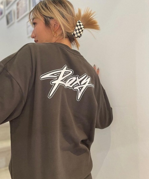 ROXY（ロキシー）の「EVERYDAY PULL OVER/ロキシーバックプリントスウェットトレーナー（スウェット・レディース・ブラック/ナチュラル/ピンク/パープル・SMALL/MEDIUM/LARGE）」の2枚目の写真