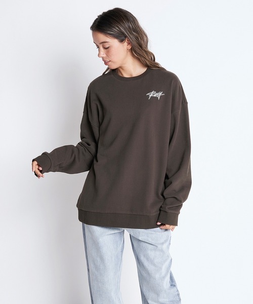 ROXY（ロキシー）の「EVERYDAY PULL OVER/ロキシーバックプリントスウェットトレーナー（スウェット・レディース・ブラック/ナチュラル/ピンク/パープル・SMALL/MEDIUM/LARGE）」の5枚目の写真