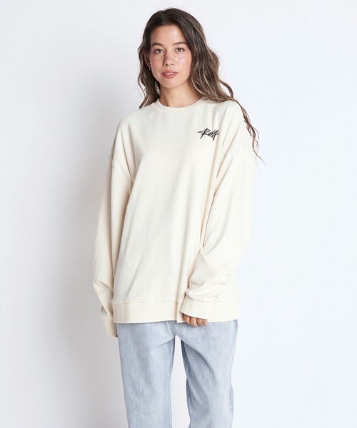 ROXY（ロキシー）の「EVERYDAY PULL OVER/ロキシーバックプリントスウェットトレーナー（スウェット・レディース・ブラック/ナチュラル/ピンク/パープル・SMALL/MEDIUM/LARGE）」の9枚目の写真