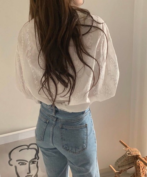 meJane（ミージェーン）の「キャンディースリーブレースブラウス（シャツ/ブラウス・レディース・ホワイト・FREE）」の5枚目の写真