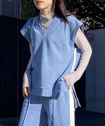 AS KNOW AS PINKY | ラインがひらりとベスト(ベスト)