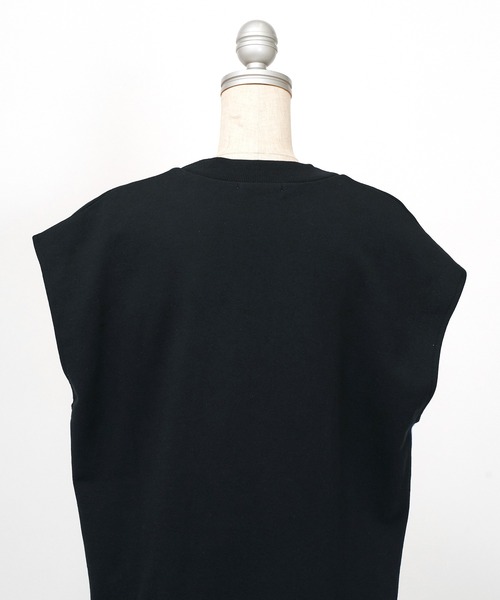 AS KNOW AS PINKY（アズノゥアズピンキー）の「ラインがひらりとベスト（ベスト・レディース・ブラック/オフホワイト/サックスブルー/杢グレー・FREE）」の7枚目の写真