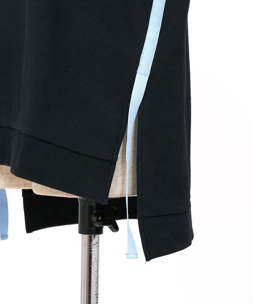 AS KNOW AS PINKY（アズノゥアズピンキー）の「ラインがひらりとベスト（ベスト・レディース・ブラック/オフホワイト/サックスブルー/杢グレー・FREE）」の9枚目の写真