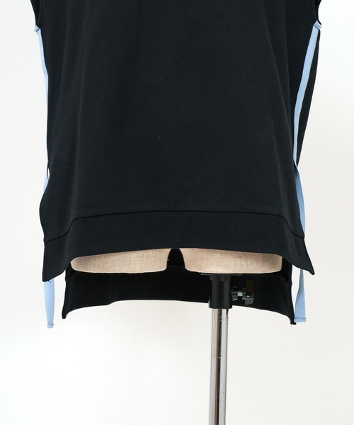 AS KNOW AS PINKY（アズノゥアズピンキー）の「ラインがひらりとベスト（ベスト・レディース・ブラック/オフホワイト/サックスブルー/杢グレー・FREE）」の14枚目の写真