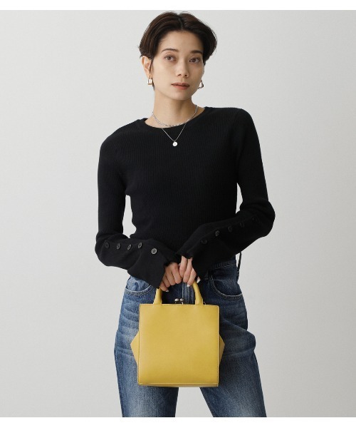 AZUL by moussy（アズールバイマウジー）の「METAL FRAME BAG/メタルフレームバッグ（ショルダーバッグ・レディース・アイボリー/イエロー/ブラック・FREE）」の10枚目の写真