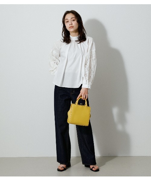 AZUL by moussy（アズールバイマウジー）の「METAL FRAME BAG/メタルフレームバッグ（ショルダーバッグ・レディース・アイボリー/イエロー/ブラック・FREE）」の8枚目の写真