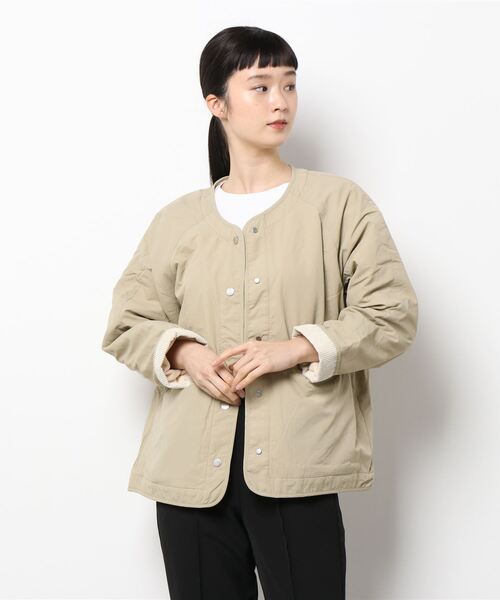 Samansa Mos2 blue（サマンサモスモスブルー）の「リバーシブルブルゾン（ブルゾン・レディース・カーキ/チャコール/ベージュ・ﾌﾘ-）」の3枚目の写真