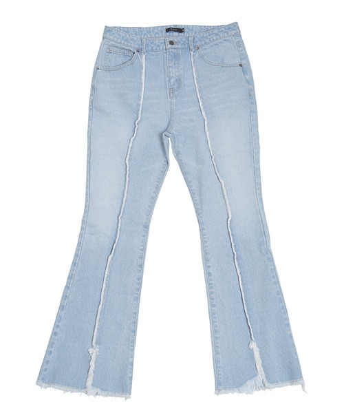 G.O.C(ジーオーシー)の「フリンジスリットフレアデニムパンツ(デニムパンツ・メンズ・ブラック/グレー/ライトブルー・MEDIUM/LARGE)」の18枚目の写真