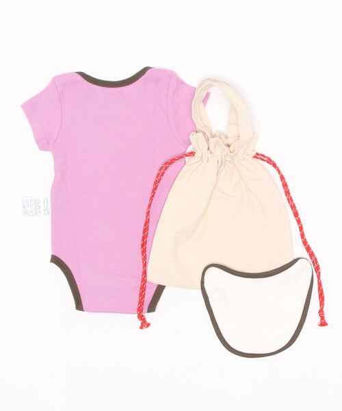 THE NORTH FACE(ザノースフェイス)の「THE NORTH FACE B S/S Rompers & 2P Bib NTB12202(ロンパース・キッズ・グリーン/パープル/ホワイト・70/80)」の5枚目の写真