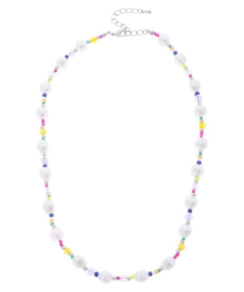 Green　Parks（グリーンパークス）の「カラフルビーズ×パールネックレス（ネックレス・レディース・マルチ・FREE）」の5枚目の写真