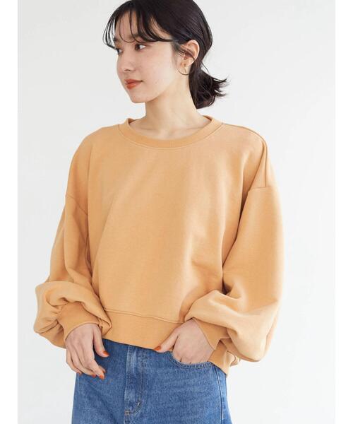 KBF（ケイビーエフ）の「KBF.ガス焼きボリューム裏毛（スウェット・レディース・グレー/オレンジ/ブルー/ライトグリーン・FREE）」の6枚目の写真