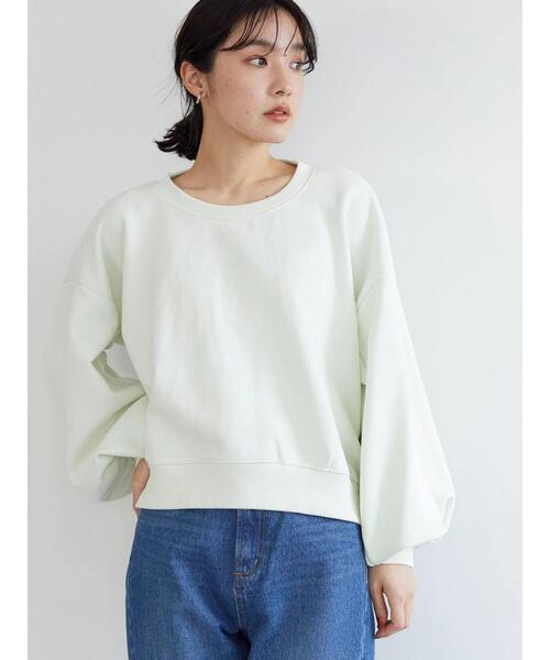 KBF（ケイビーエフ）の「KBF.ガス焼きボリューム裏毛（スウェット・レディース・グレー/オレンジ/ブルー/ライトグリーン・FREE）」の7枚目の写真