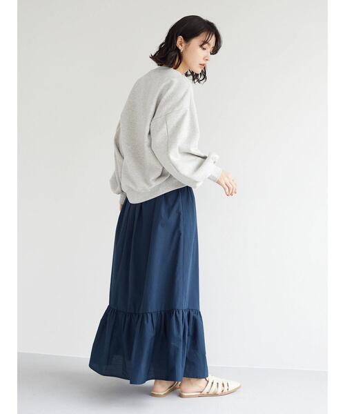 KBF（ケイビーエフ）の「KBF.ガス焼きボリューム裏毛（スウェット・レディース・グレー/オレンジ/ブルー/ライトグリーン・FREE）」の9枚目の写真