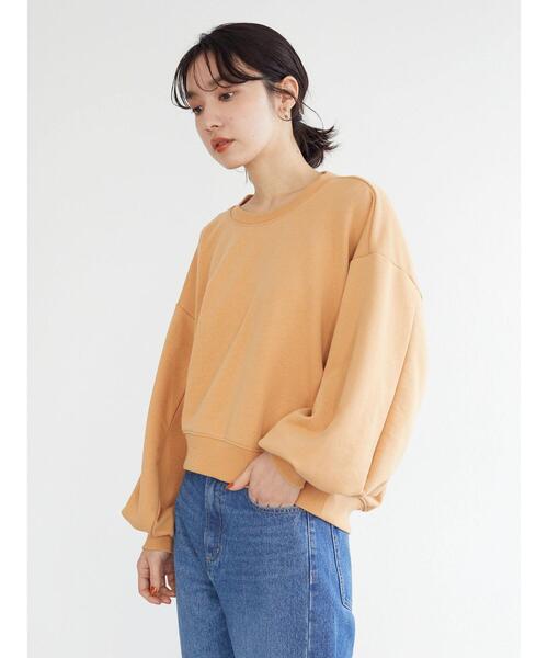 KBF（ケイビーエフ）の「KBF.ガス焼きボリューム裏毛（スウェット・レディース・グレー/オレンジ/ブルー/ライトグリーン・FREE）」の16枚目の写真