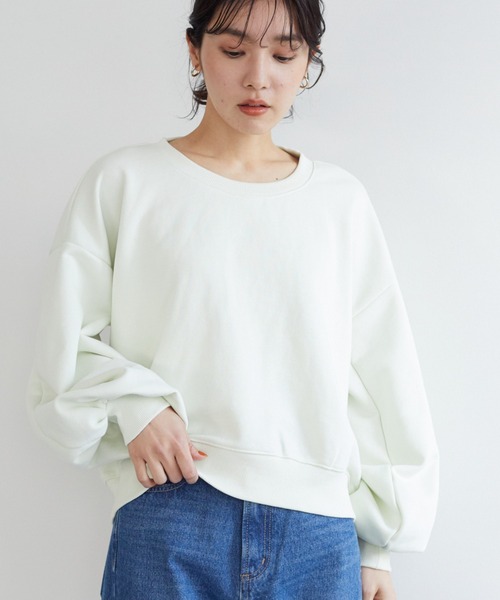 KBF（ケイビーエフ）の「KBF.ガス焼きボリューム裏毛（スウェット・レディース・グレー/オレンジ/ブルー/ライトグリーン・FREE）」の3枚目の写真