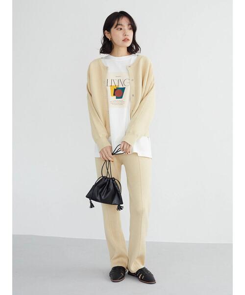 Sugar spoon(シュガースプーン)の「・SUGAR SPOON リブニットドルマンカーデ*(カーディガン/ボレロ・レディース・ブラック/ベージュ/グレー/ピンク/ブルー/ライトカーキ・FREE)」の9枚目の写真