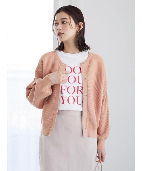 Sugar spoon(シュガースプーン)の「・SUGAR SPOON リブニットドルマンカーデ*(カーディガン/ボレロ・レディース・ブラック/ベージュ/グレー/ピンク/ブルー/ライトカーキ・FREE)」の14枚目の写真