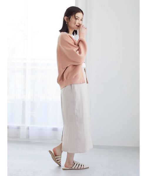 Sugar spoon(シュガースプーン)の「・SUGAR SPOON リブニットドルマンカーデ*(カーディガン/ボレロ・レディース・ブラック/ベージュ/グレー/ピンク/ブルー/ライトカーキ・FREE)」の17枚目の写真