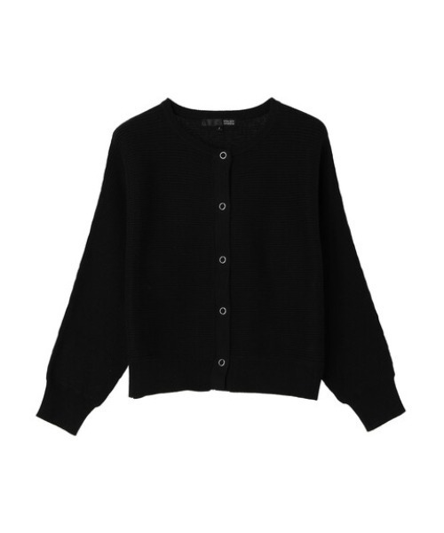 Sugar spoon(シュガースプーン)の「・SUGAR SPOON リブニットドルマンカーデ*(カーディガン/ボレロ・レディース・ブラック/ベージュ/グレー/ピンク/ブルー/ライトカーキ・FREE)」の2枚目の写真