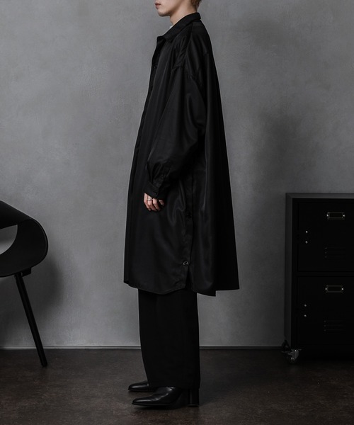 Adoon plain(アドーンプレーン)の「【Adoon plain】サイドスリットロングシャツ(シャツ/ブラウス・メンズ・ホワイト/ブラック・FREE)」の14枚目の写真