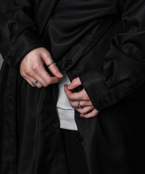 Adoon plain(アドーンプレーン)の「【Adoon plain】サイドスリットロングシャツ(シャツ/ブラウス・メンズ・ホワイト/ブラック・FREE)」の21枚目の写真