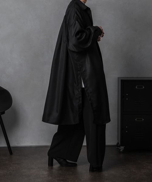 Adoon plain(アドーンプレーン)の「【Adoon plain】サイドスリットロングシャツ(シャツ/ブラウス・メンズ・ホワイト/ブラック・FREE)」の15枚目の写真