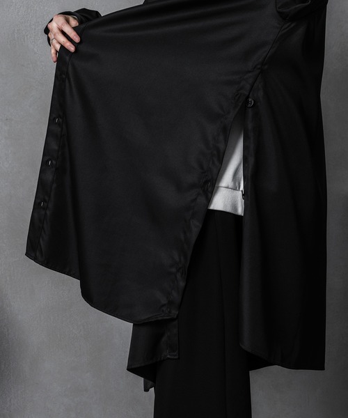 Adoon plain(アドーンプレーン)の「【Adoon plain】サイドスリットロングシャツ(シャツ/ブラウス・メンズ・ホワイト/ブラック・FREE)」の20枚目の写真