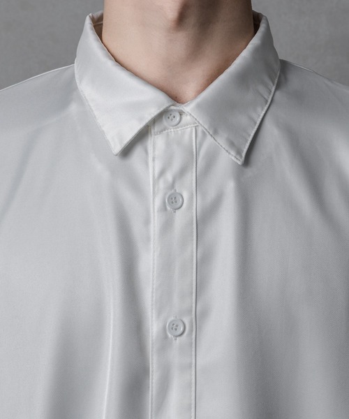Adoon plain(アドーンプレーン)の「【Adoon plain】サイドスリットロングシャツ(シャツ/ブラウス・メンズ・ホワイト/ブラック・FREE)」の17枚目の写真