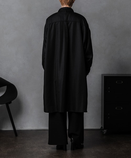 Adoon plain(アドーンプレーン)の「【Adoon plain】サイドスリットロングシャツ(シャツ/ブラウス・メンズ・ホワイト/ブラック・FREE)」の16枚目の写真