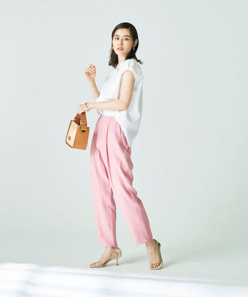 NOLLEY’S（ノーリーズ）の「◇【WEB限定】パール釦フレンチブラウス（シャツ/ブラウス・レディース・ラベンダー/オフホワイト/ネイビー/ブラック系その他/ブルー系その他6/ブルー系その他7/ブラック系その他2・38/36）」の15枚目の写真