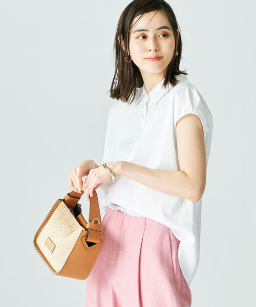 NOLLEY’S（ノーリーズ）の「◇【WEB限定】パール釦フレンチブラウス（シャツ/ブラウス・レディース・ラベンダー/オフホワイト/ネイビー/ブラック系その他/ブルー系その他6/ブルー系その他7/ブラック系その他2・38/36）」の13枚目の写真
