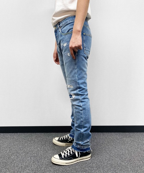 SCOTCH&SODA（スコッチアンドソーダ）の「レギュラースリムダメージデニム / Ralston -  Shake and Roll 【164367】（デニムパンツ・メンズ・インディゴブルー・29inch/33inch/32inch/30inch/31inch）」の4枚目の写真