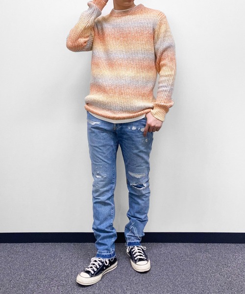 SCOTCH&SODA（スコッチアンドソーダ）の「レギュラースリムダメージデニム / Ralston -  Shake and Roll 【164367】（デニムパンツ・メンズ・インディゴブルー・29inch/33inch/32inch/30inch/31inch）」の6枚目の写真