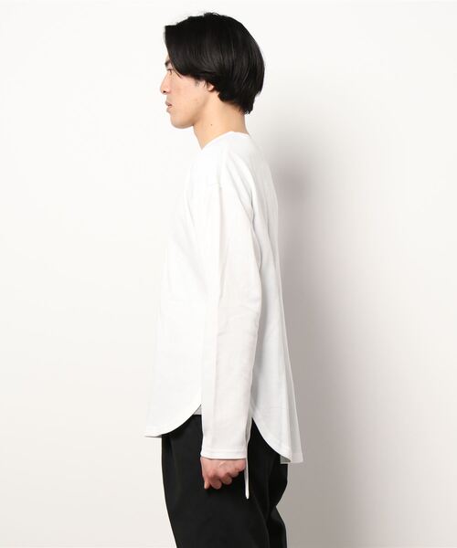 L.H.P Private Brand(エルエイチピープライベートブランド)の「PL ポンチバイカラークルー/ロングスリーブ/カットソー(Tシャツ/カットソー・メンズ・ブラック/ホワイト・MEDIUM/LARGE)」の5枚目の写真