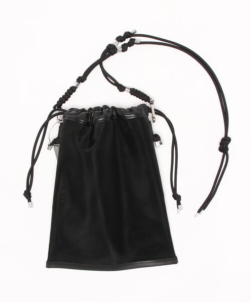 THE PURSE(ザパース )の「【THE PURSE / ザ・パース】tule drawstring bag(チュールドローストリングバッグ)(ショルダーバッグ・メンズ・ブラック/シルバー・FREE)」の3枚目の写真