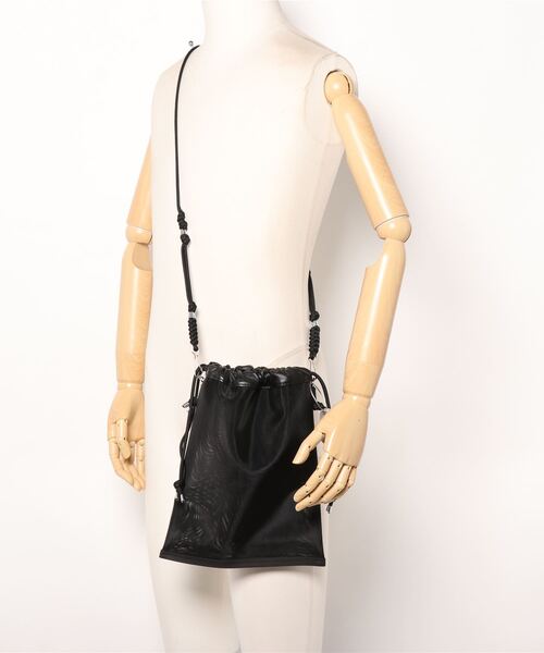THE PURSE(ザパース )の「【THE PURSE / ザ・パース】tule drawstring bag(チュールドローストリングバッグ)(ショルダーバッグ・メンズ・ブラック/シルバー・FREE)」の6枚目の写真