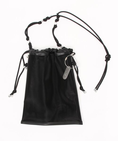 THE PURSE(ザパース )の「【THE PURSE / ザ・パース】tule drawstring bag(チュールドローストリングバッグ)(ショルダーバッグ・メンズ・ブラック/シルバー・FREE)」の7枚目の写真